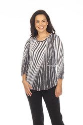 Round-Neck Top - Aspect Mix - CARINE