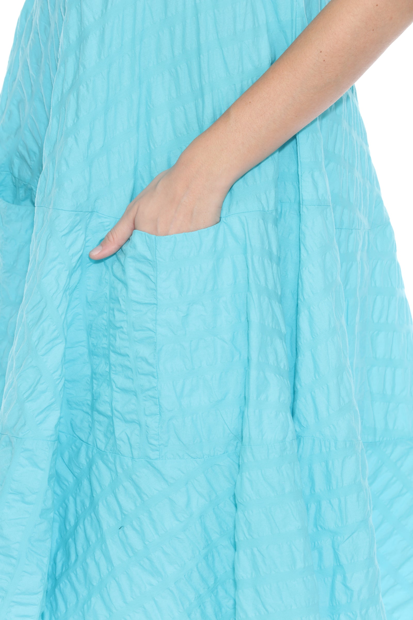 Puckered Cotton Dress - CARINE
