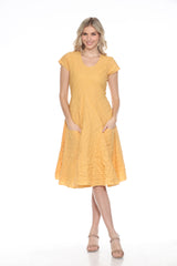 Puckered Cotton Dress - CARINE