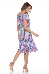 Gail Dress - Aurora Flame - CARINE