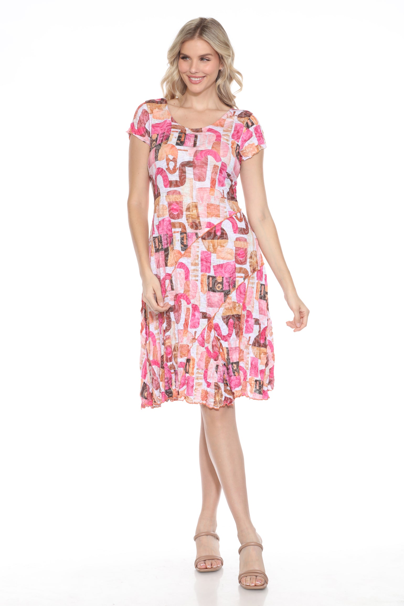 Gail Dress - Rosewood Mosaic - CARINE