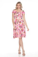 Gail Dress - Rosewood Mosaic - CARINE