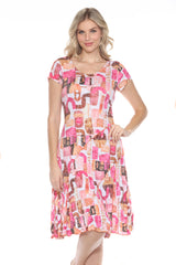 Gail Dress - Rosewood Mosaic - CARINE