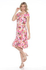 Gail Dress - Rosewood Mosaic - CARINE