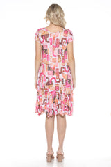 Gail Dress - Rosewood Mosaic - CARINE