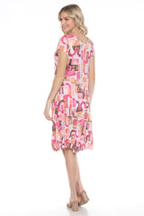 Gail Dress - Rosewood Mosaic - CARINE