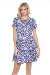 Riley Dress - Indigo Static - CARINE