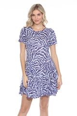 Riley Dress - Indigo Static - CARINE