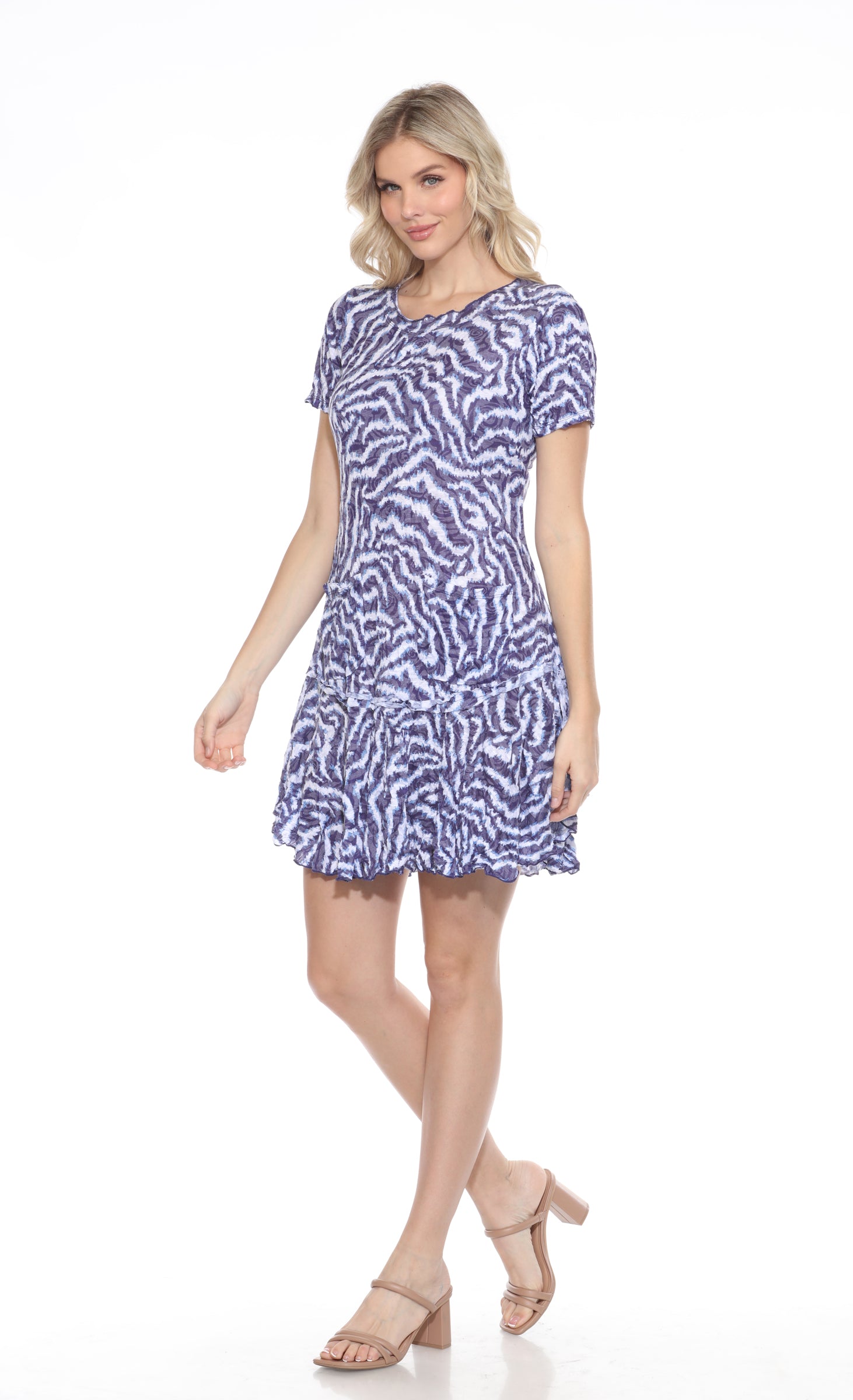 Riley Dress - Indigo Static - CARINE
