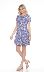 Riley Dress - Indigo Static - CARINE