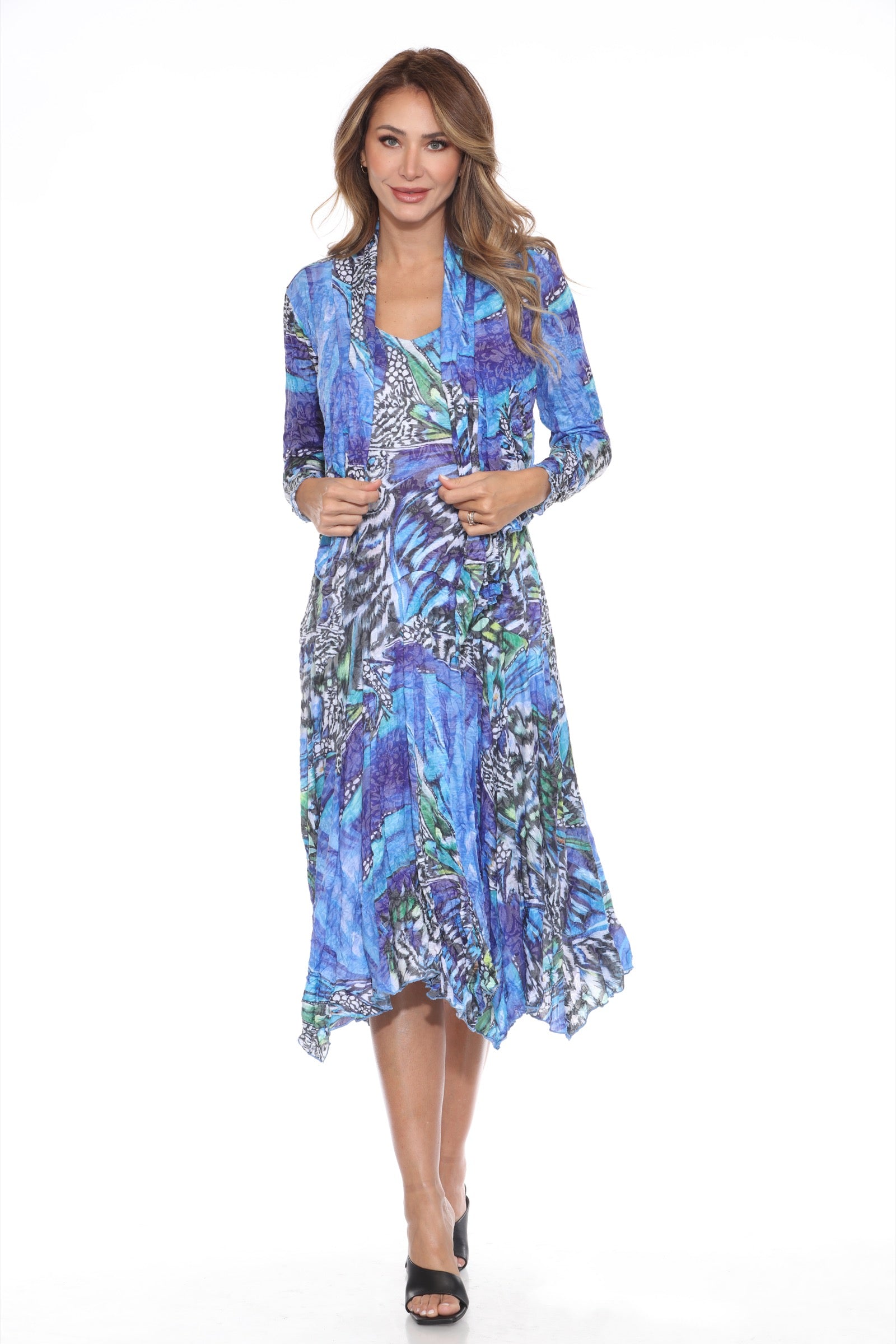 Claire Cardigan - Sapphire Flutter - CARINE