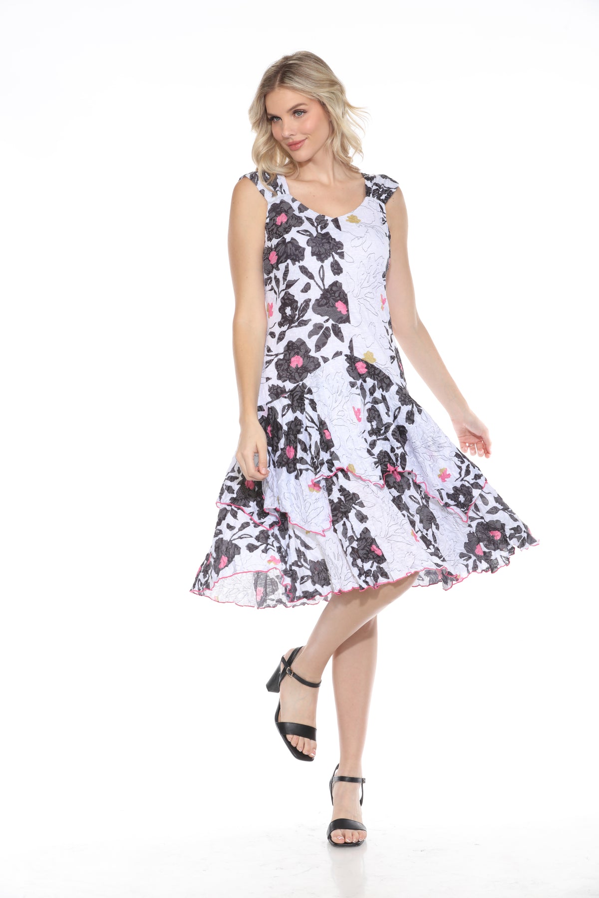Paige Dress - Noir Bloom - CARINE