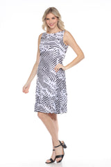Veronica Dress - Zebra Mix - CARINE