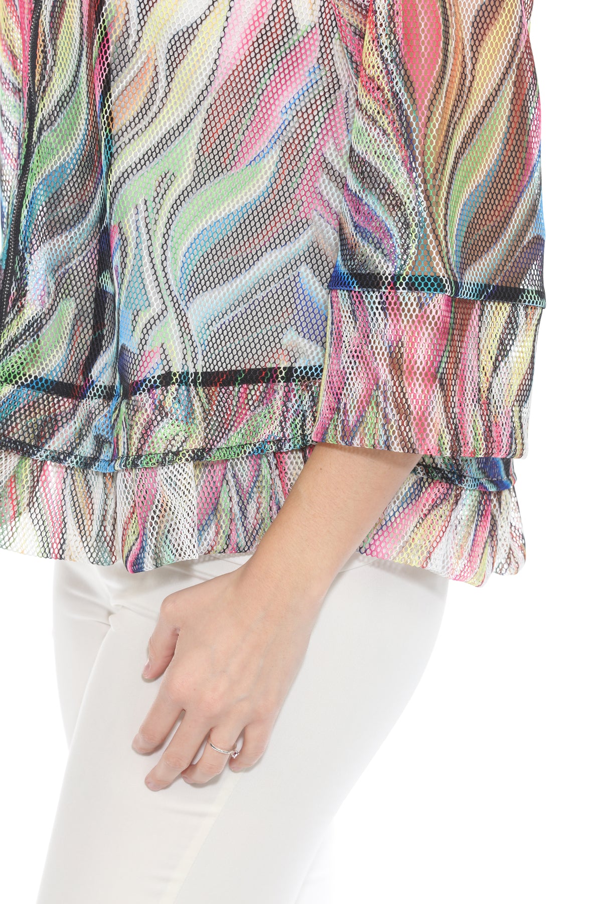Mesh Zip Jacket - Enchanted Flames - CARINE