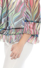 Mesh Zip Jacket - Enchanted Flames - CARINE