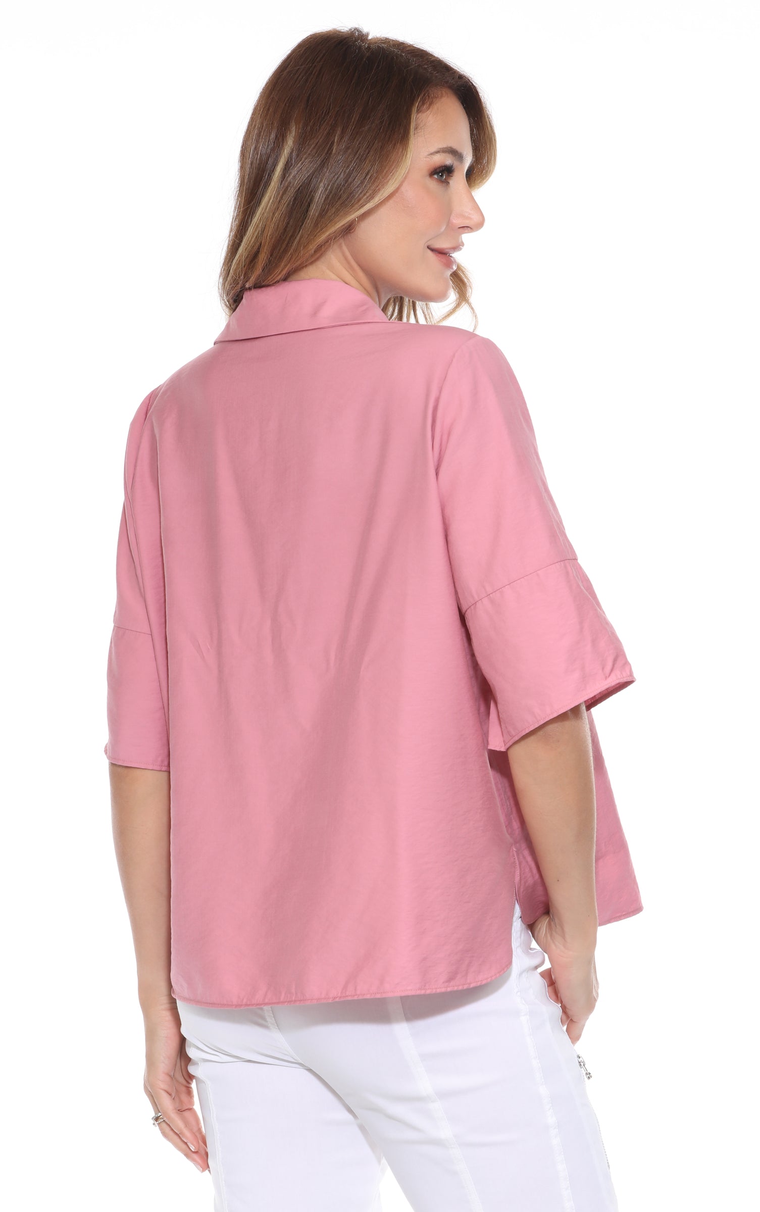 Ornament Collared Tencel Blouse - CARINE