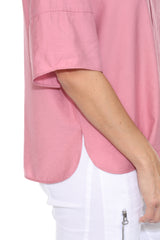 Ornament Collared Tencel Blouse - CARINE