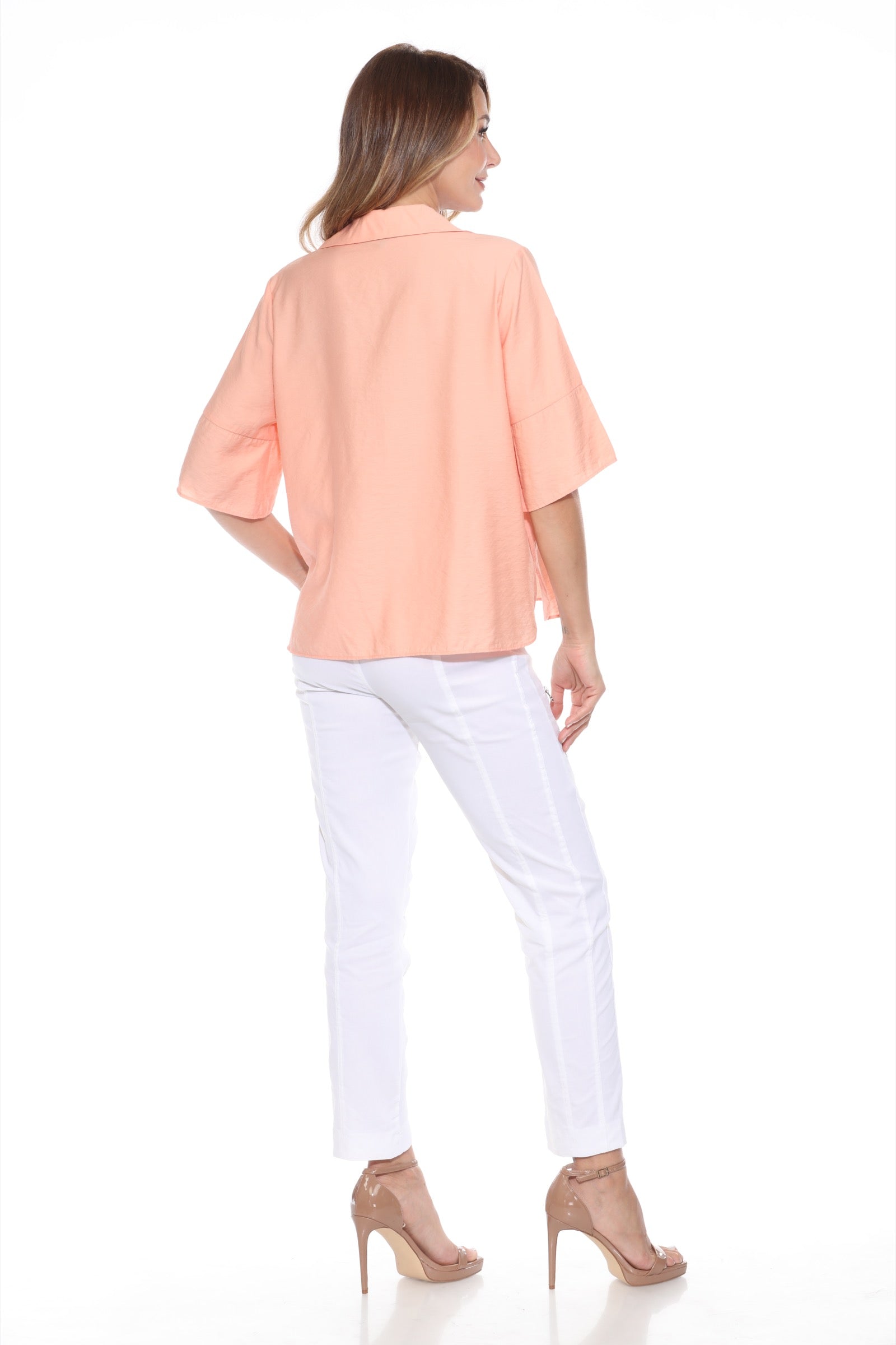 Ornament Collared Tencel Blouse - CARINE