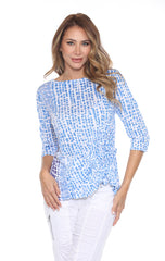 Jolene Top - Blue Specks - CARINE