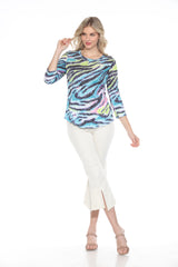 Round-Neck Top - Neon Wild - CARINE