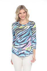 Round-Neck Top - Neon Wild - CARINE