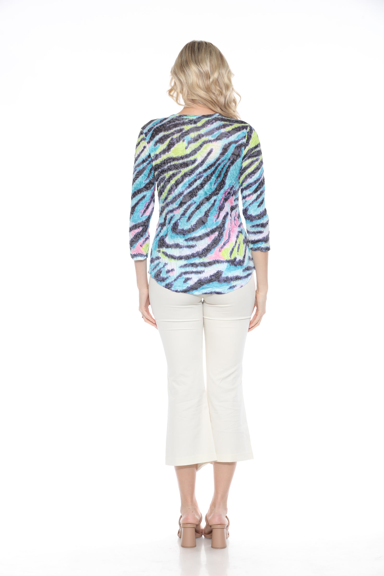 Round-Neck Top - Neon Wild - CARINE