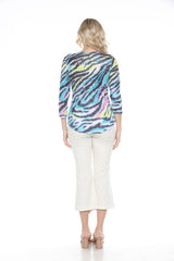 Round-Neck Top - Neon Wild - CARINE