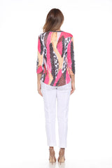 Round-Neck Top - Wild Tango - CARINE