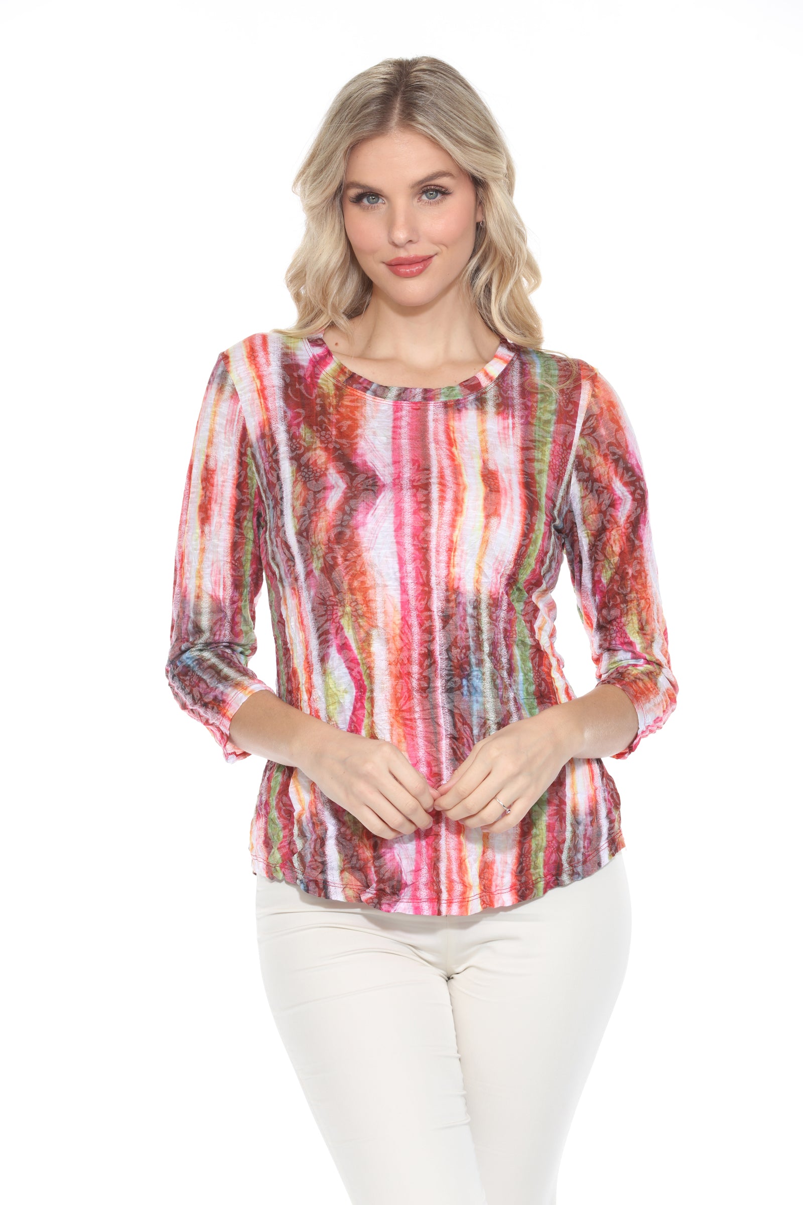 Round-Neck Top - Cascade Burst - CARINE