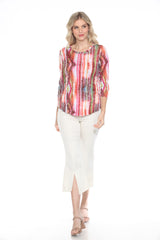 Round-Neck Top - Cascade Burst - CARINE