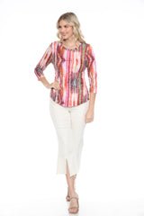 Round-Neck Top - Cascade Burst - CARINE