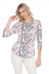 Round-Neck Top - Desert Silk - CARINE