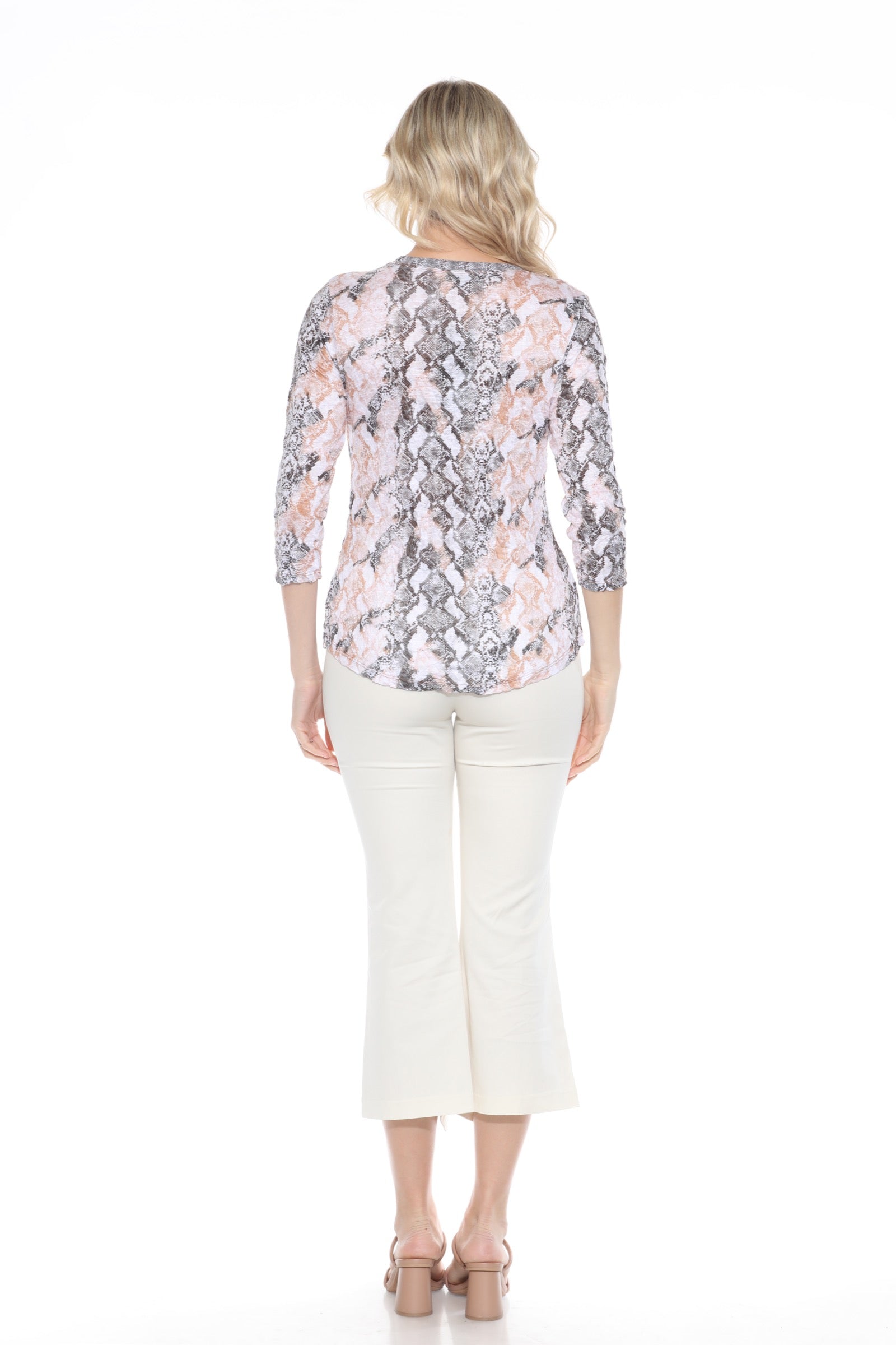 Round-Neck Top - Desert Silk - CARINE