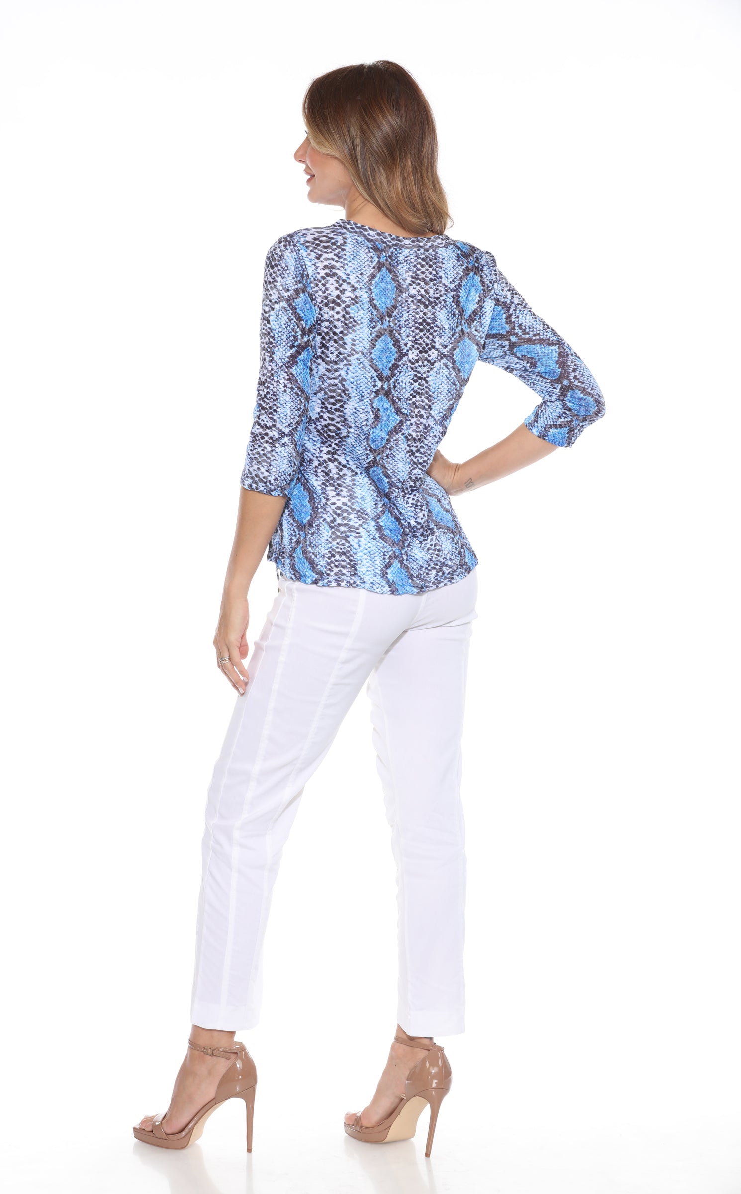 Carlie Top - Cobalt Scales - CARINE