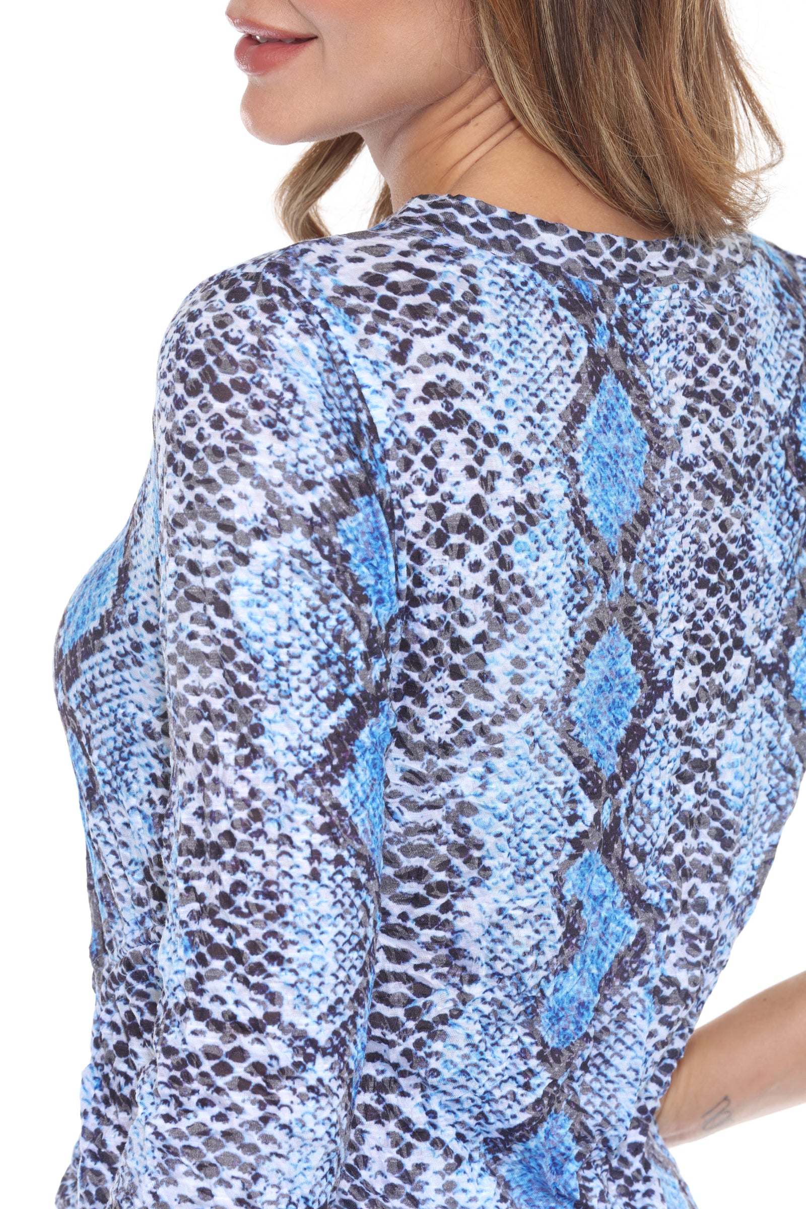 Carlie Top - Cobalt Scales - CARINE