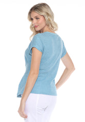 Banded Waist Peplum Tee - CARINE