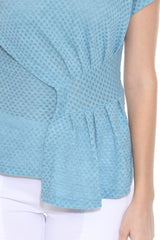 Banded Waist Peplum Tee - CARINE