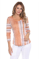 V-Neck Top - Terra Weave - CARINE