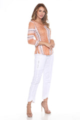 V-Neck Top - Terra Weave - CARINE