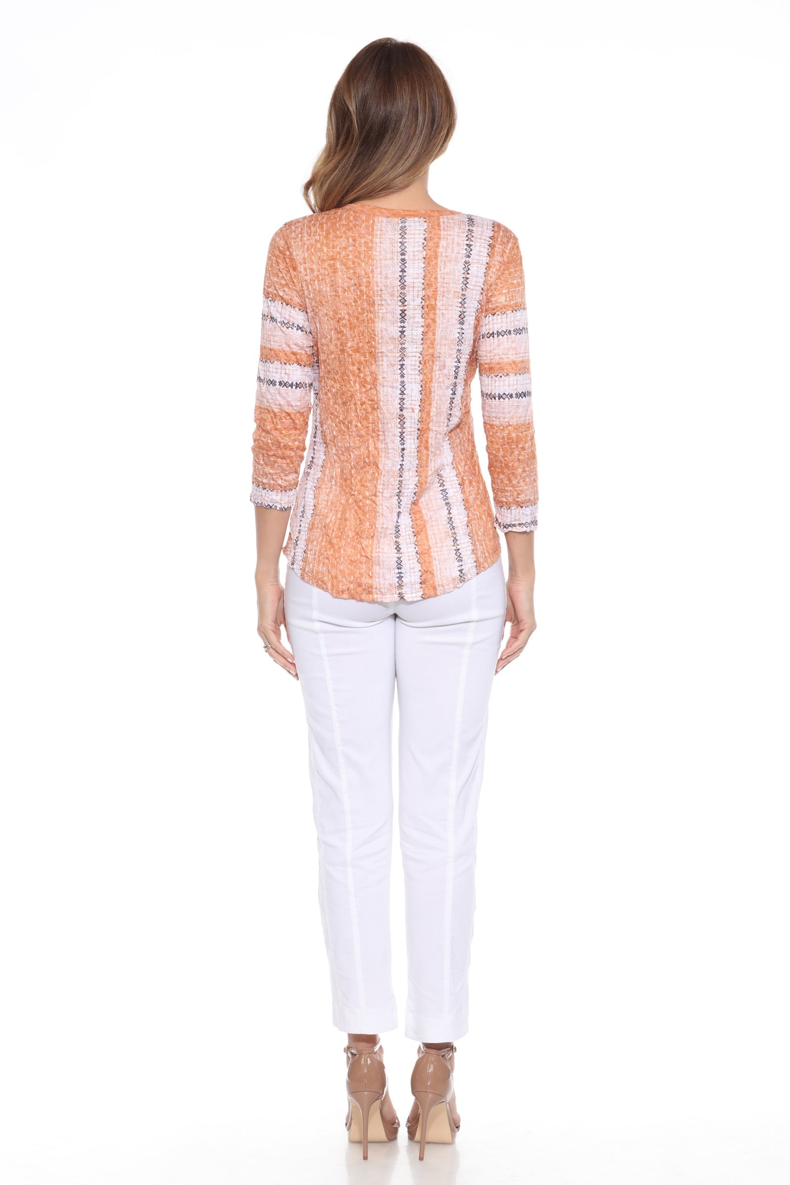 V-Neck Top - Terra Weave - CARINE