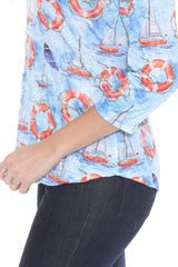 Round-Neck Top - Sail Away - CARINE