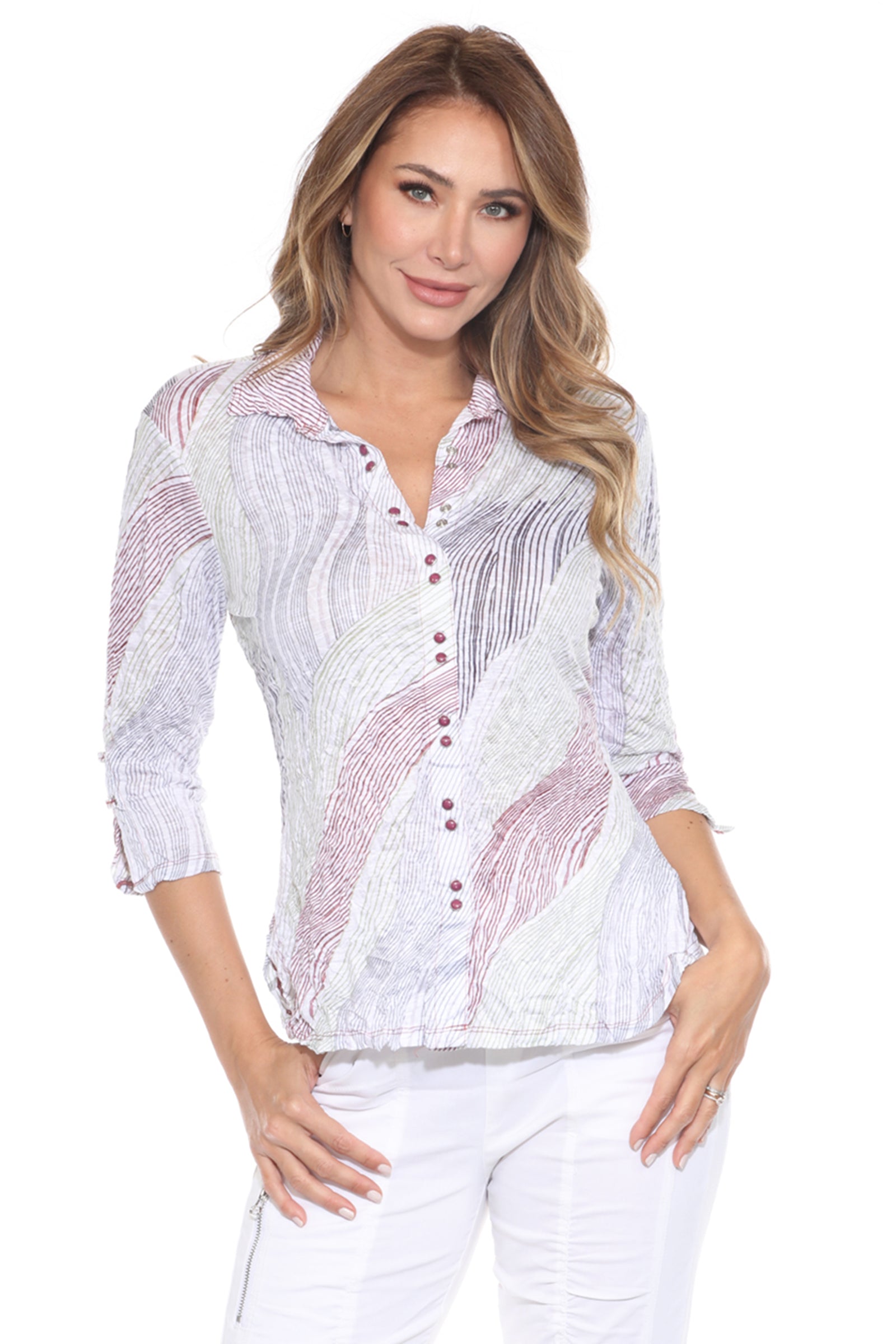 Sabrina Shirt - Mellow Current - CARINE