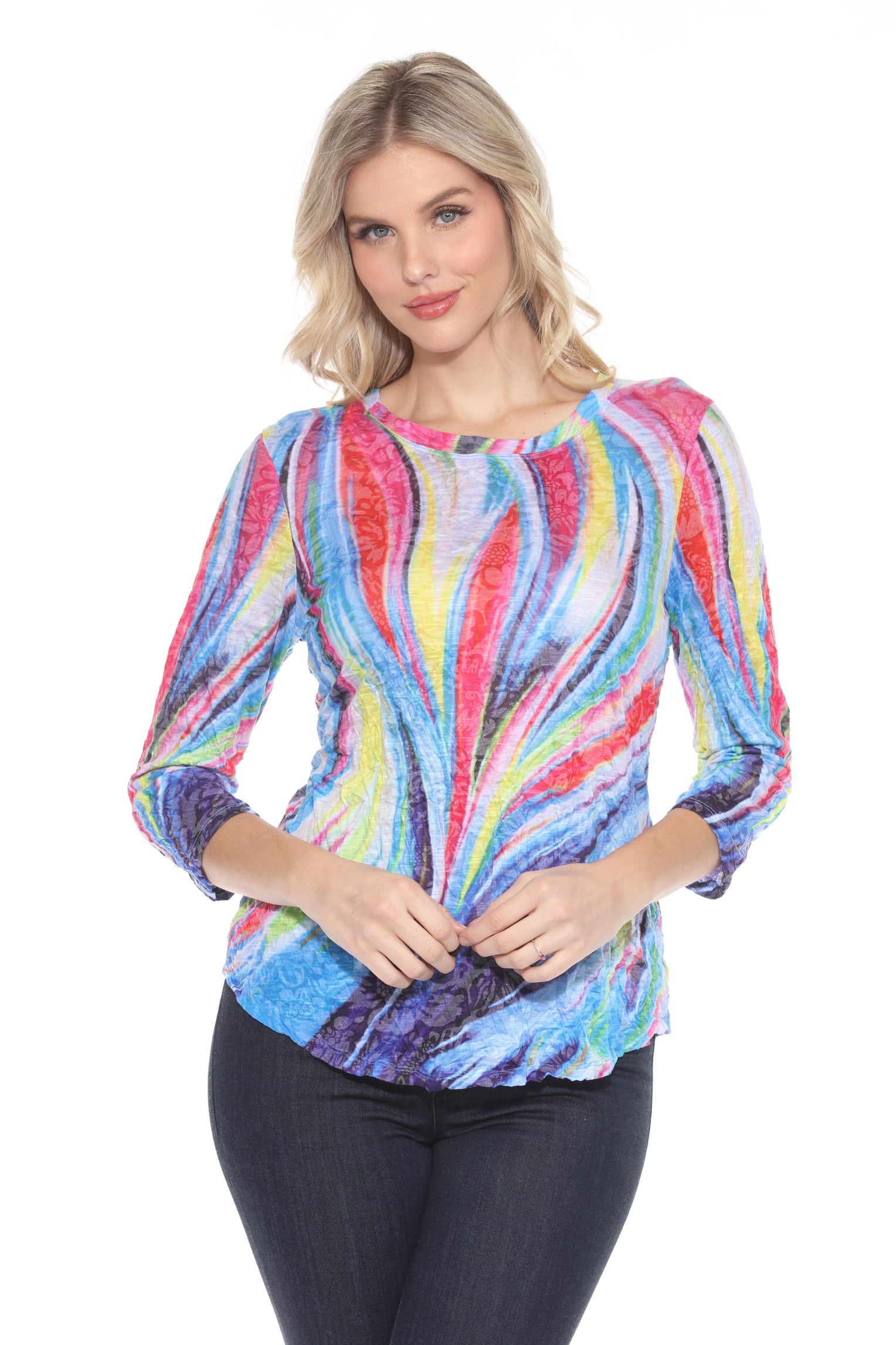 Round-Neck Top - Color Fusion - CARINE