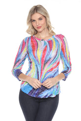 Round-Neck Top - Color Fusion - CARINE