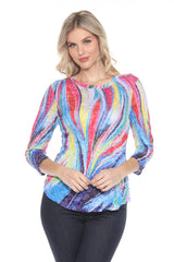 Round-Neck Top - Color Fusion - CARINE