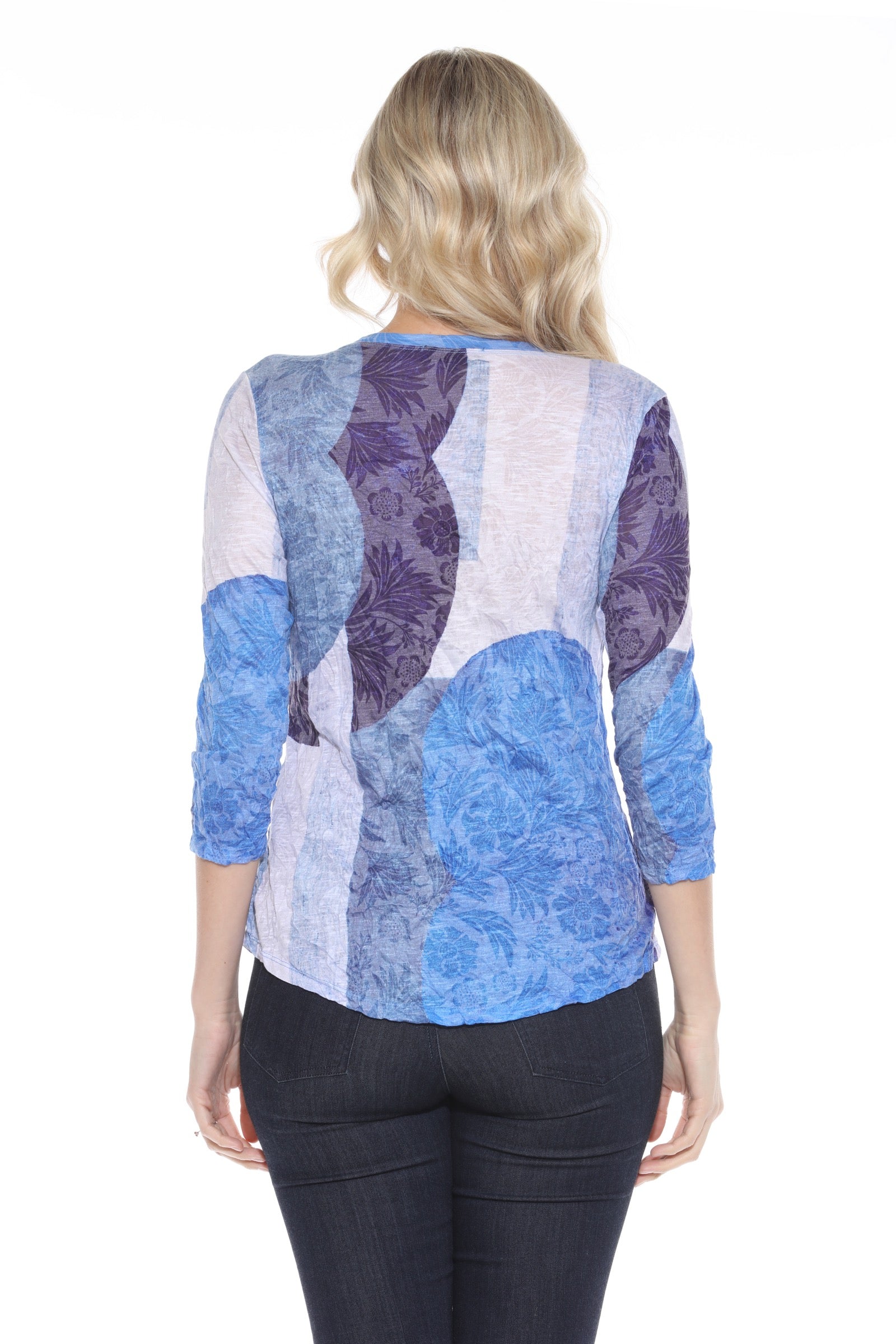 V-Neck Top - Sapphire Veil - CARINE