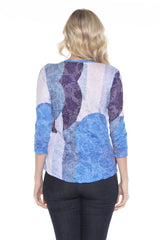 V-Neck Top - Sapphire Veil - CARINE