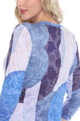 V-Neck Top - Sapphire Veil - CARINE