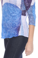 V-Neck Top - Sapphire Veil - CARINE