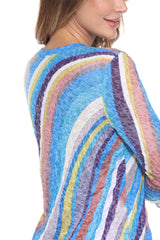 V-Neck Top - Retro Cascade - CARINE